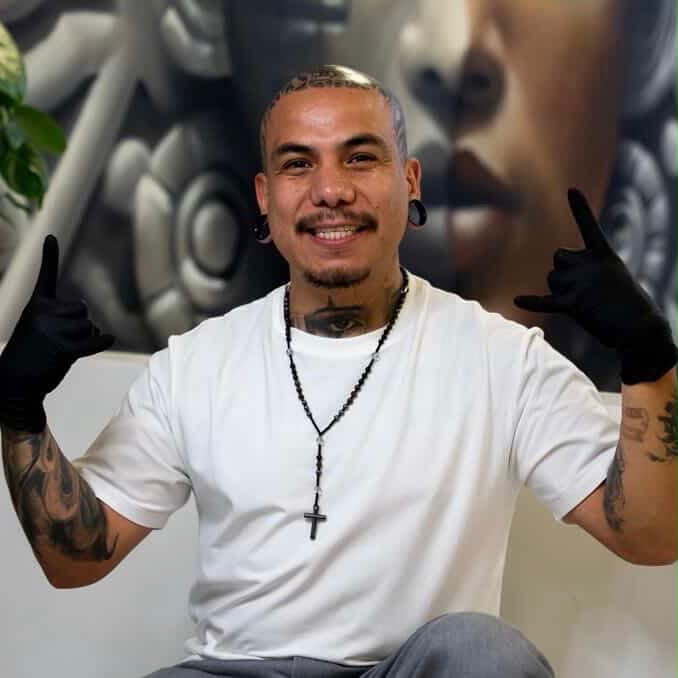 Tattoo artist in the Elk Grove Tattoos studio